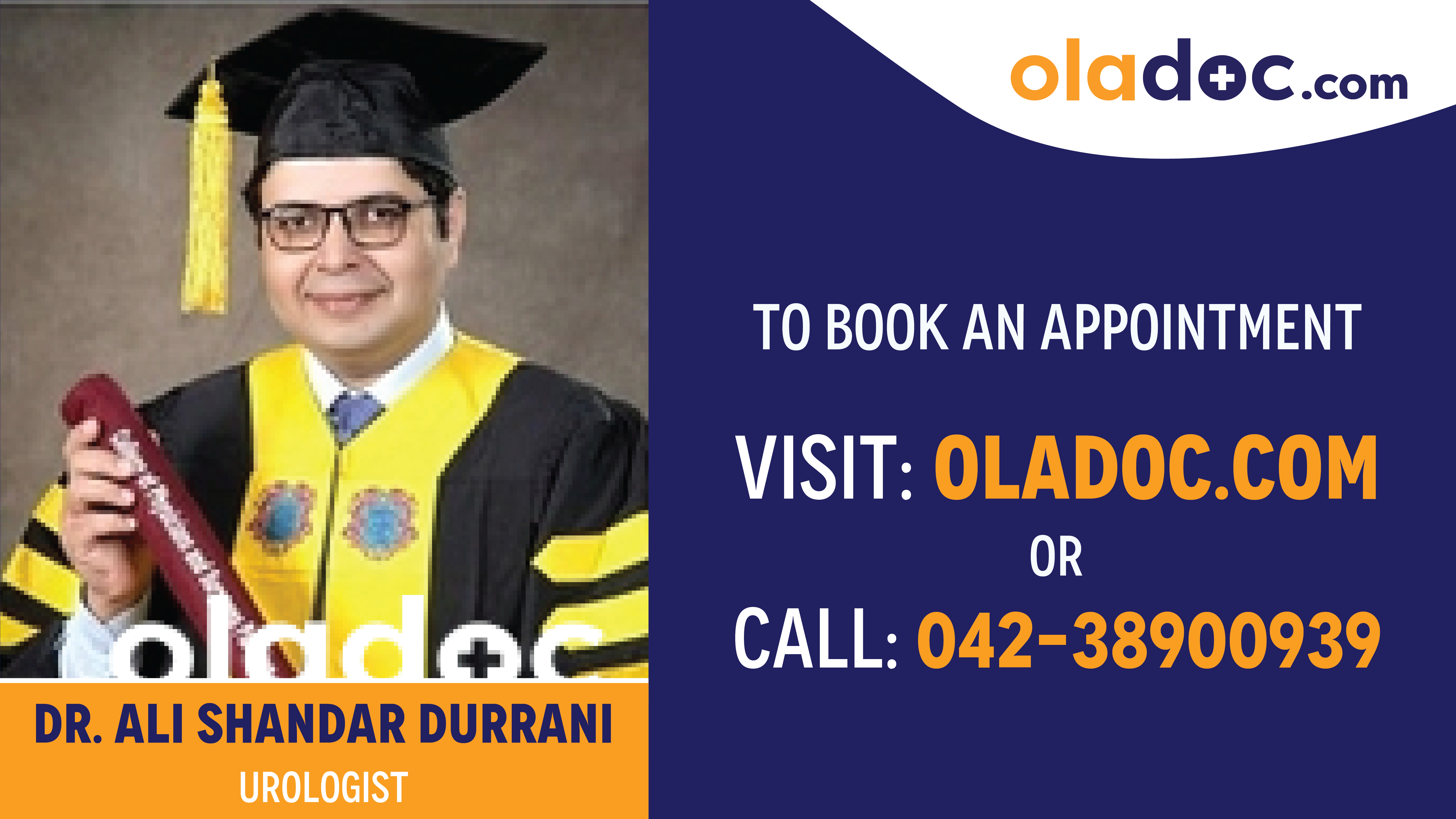 Book appointment with Dr.Ali Shandar Durrani-best Urologist in Lahore